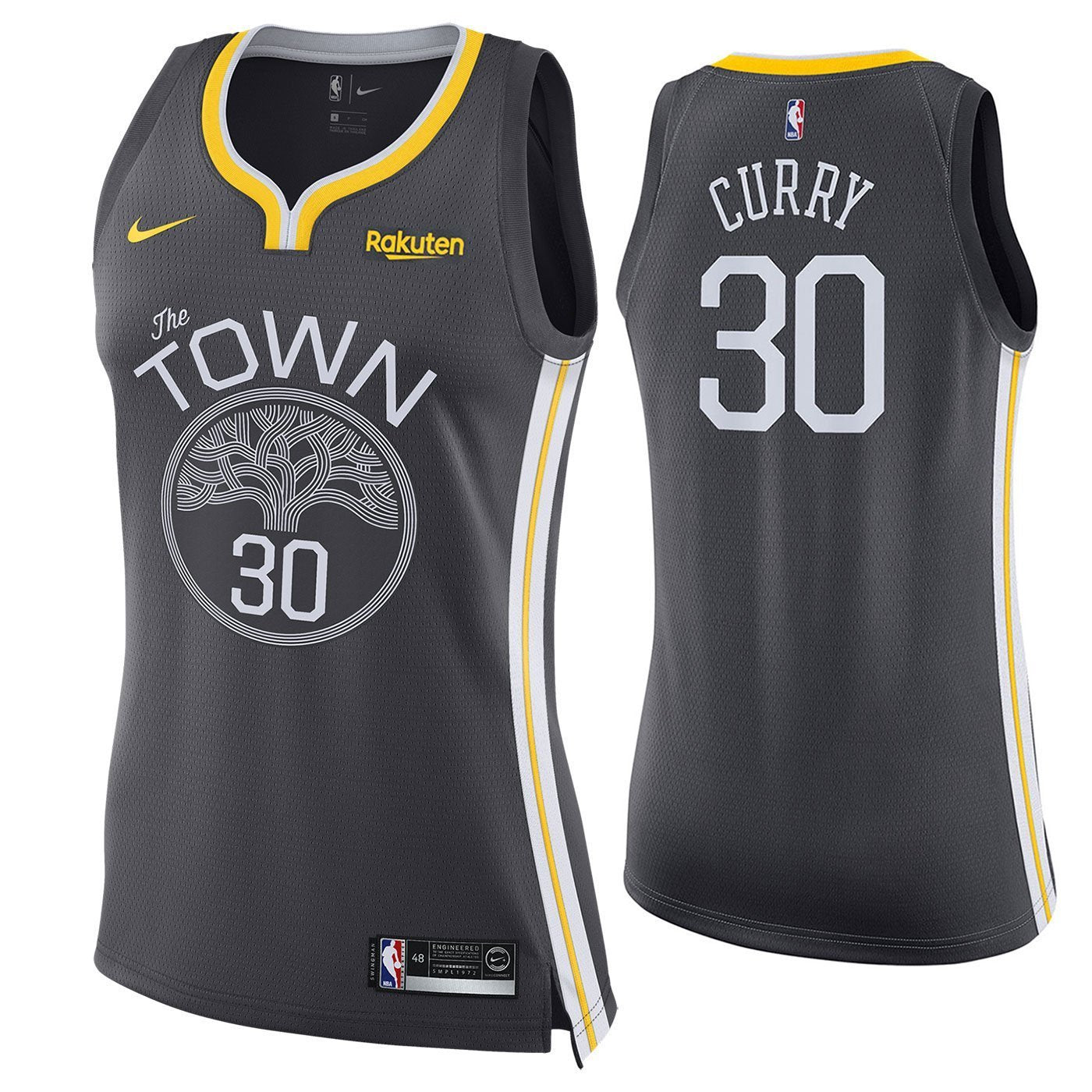Golden State Warriors #30 Stephen Curry Gray Chinese New Year Jersey