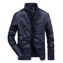 Load image into Gallery viewer, Men Motorcycle Leather Jackets 4XL 5XL Man Pu Streetwear Coat Mans Bomber Suits Windbreaker LBZ32