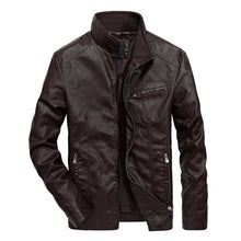 Load image into Gallery viewer, Men Motorcycle Leather Jackets 4XL 5XL Man Pu Streetwear Coat Mans Bomber Suits Windbreaker LBZ32