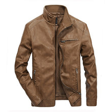 Load image into Gallery viewer, Men Motorcycle Leather Jackets 4XL 5XL Man Pu Streetwear Coat Mans Bomber Suits Windbreaker LBZ32