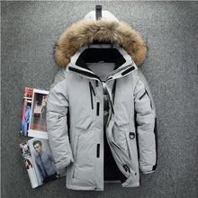 Load image into Gallery viewer, -40 degree cold resistant Russia winter jacket men top quality genuine fur collar thick warm  white duck down men&#39;s winter coat